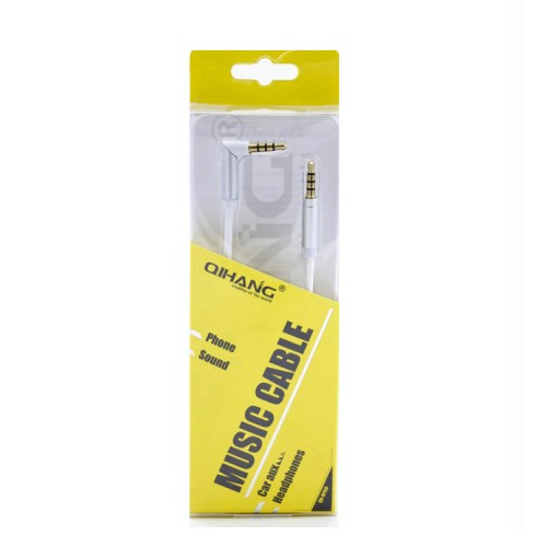 Cable Auxiliar audio 3.5 mm aux ángulo 90º 1 metro